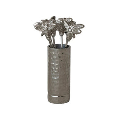 Aluminum Holder with (6) Stainless Steel Appetizer Picks with Bee Handles, Boxed Set of 7