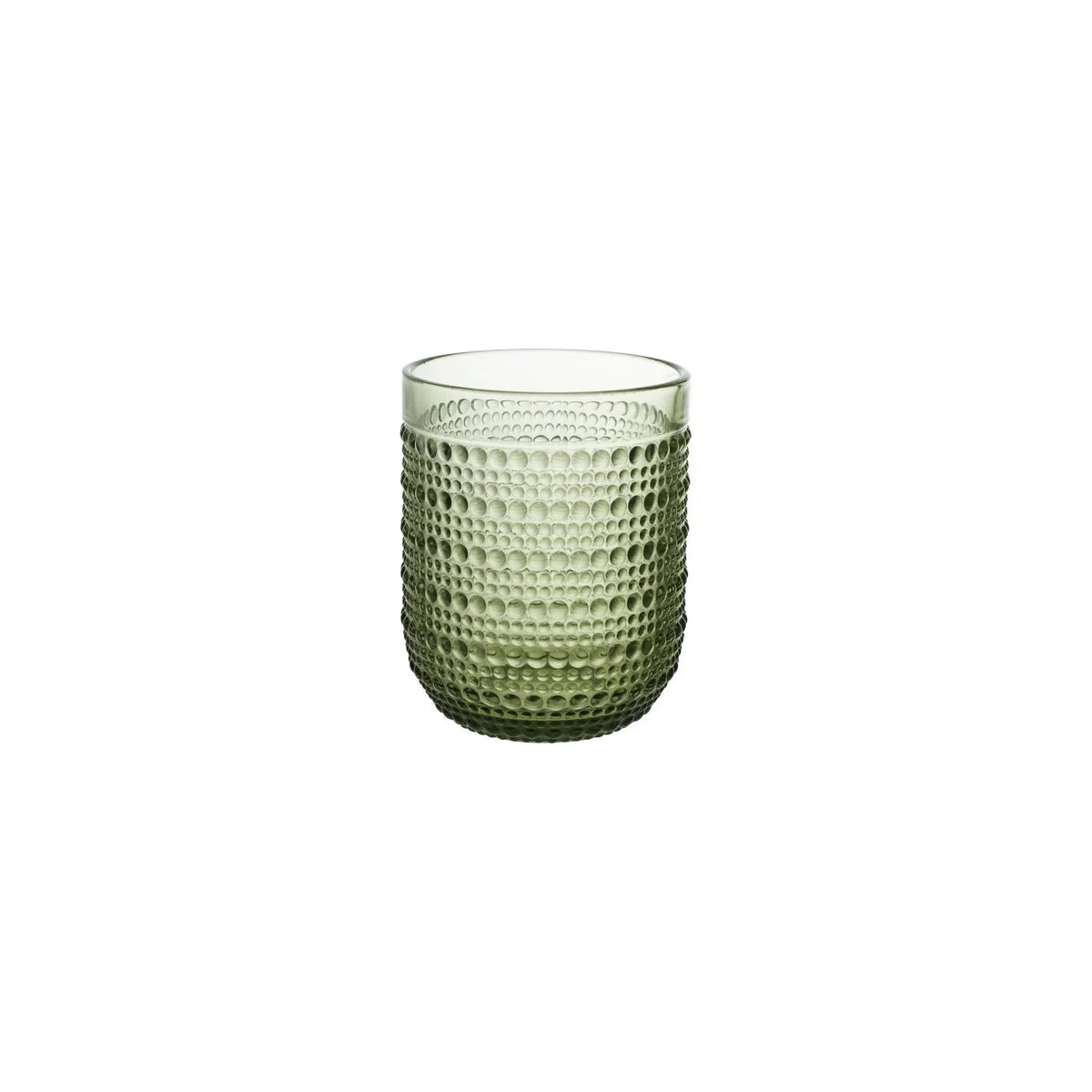 6 oz. Green Drinking Glass with Raised Dots