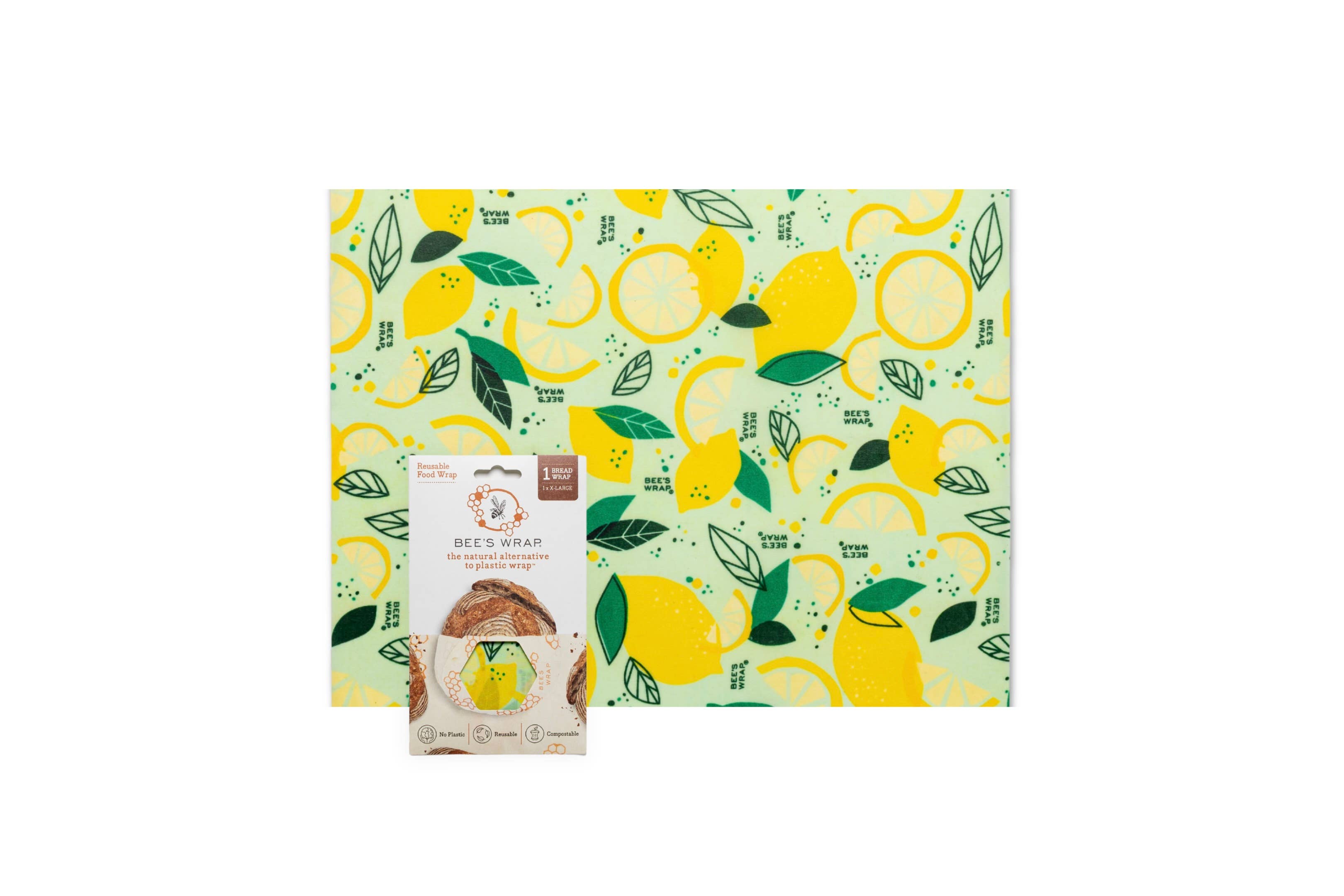Bee's Wrap Beeswax Reusable Bread Wrap — Fresh Squeeze Print