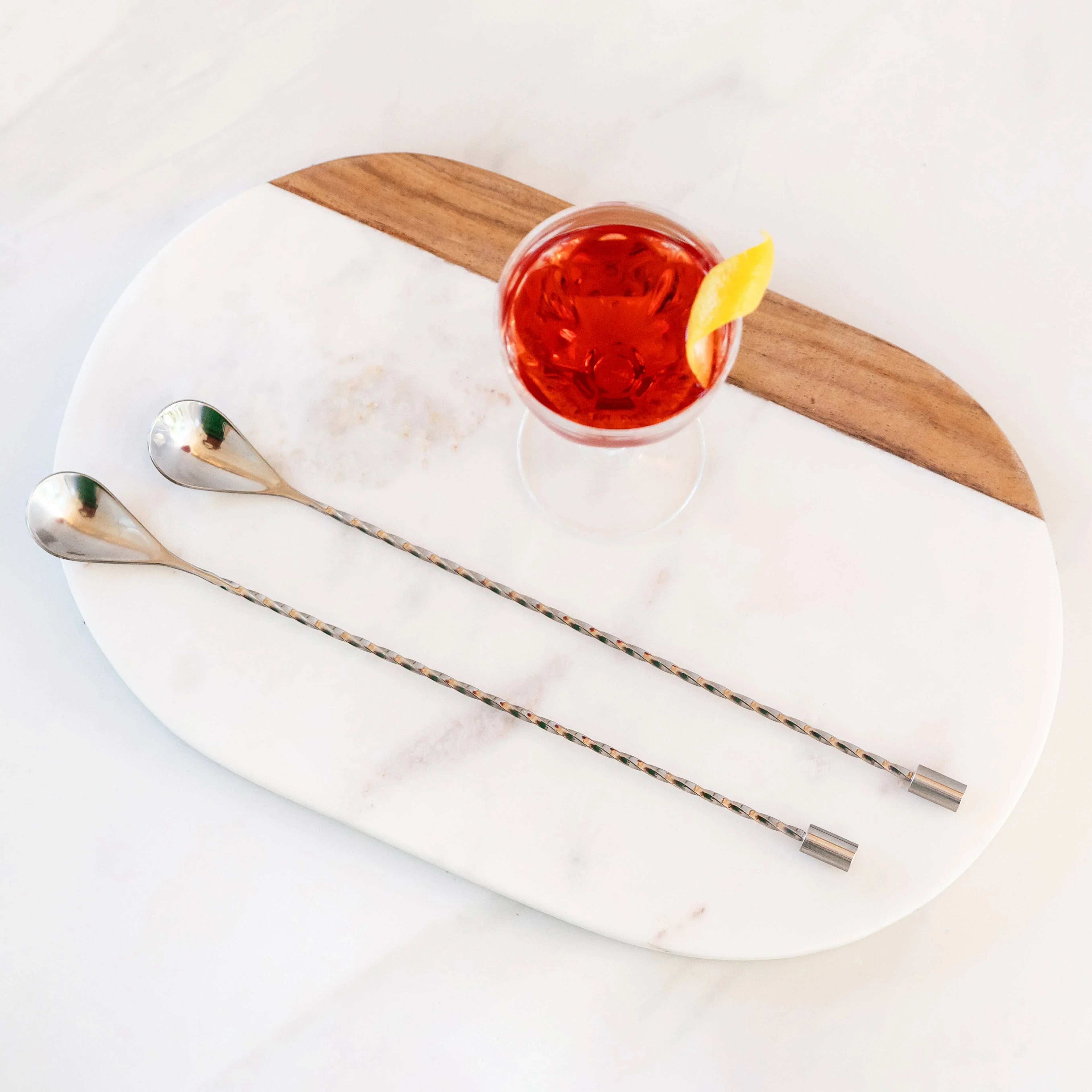 Bar Spoons (Spiral Handle, Set of 2), Stainless