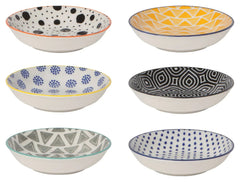 Bits & Dots Multi-Color Pinch Bowls Set of 6