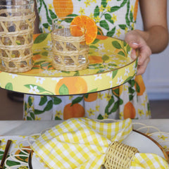 8 Oak Lane Orange Grove Round Tray
