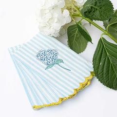 8 Oak Lane Hydrangea Stem Paper Guest Towel