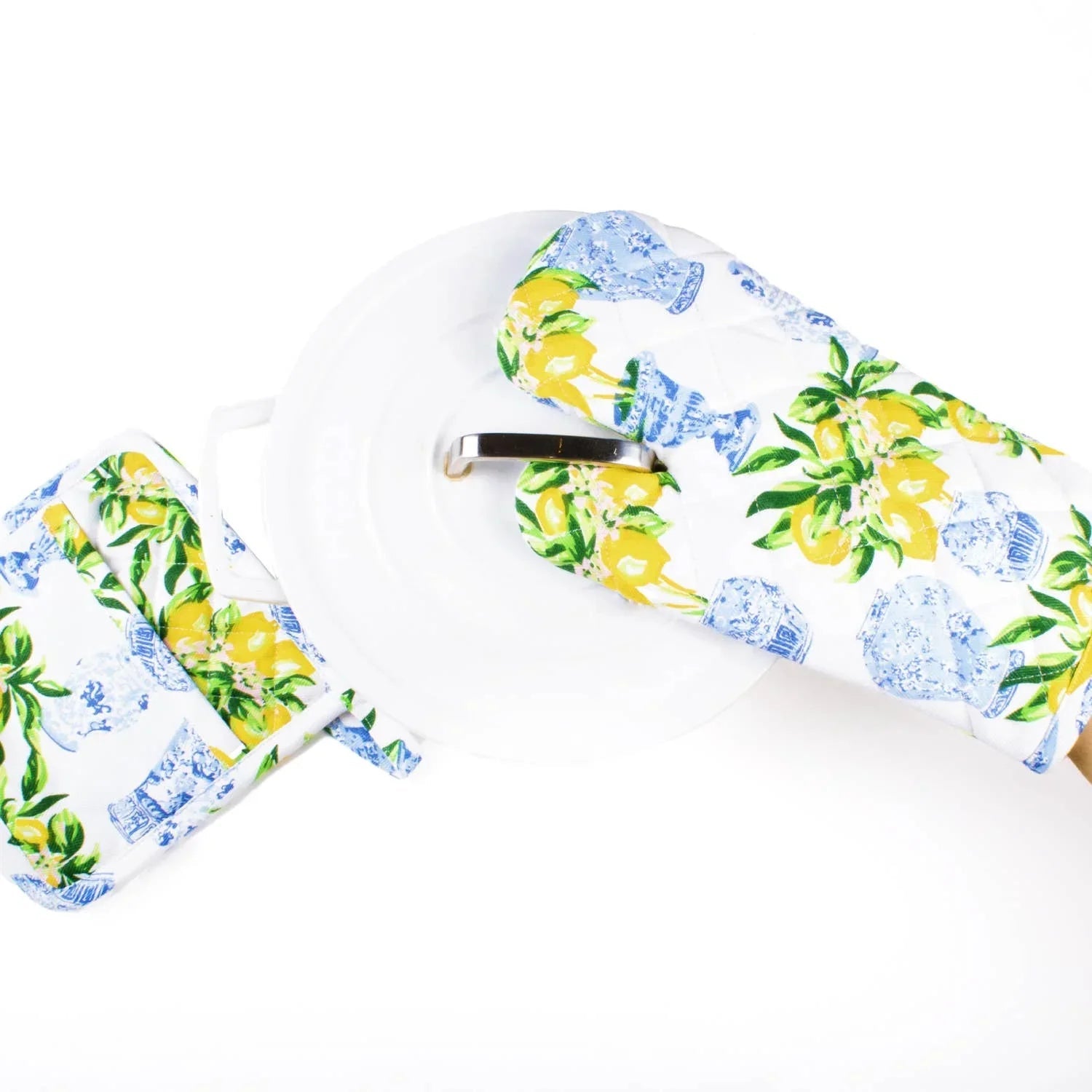 8 Oak Lane Lemon Ginger Oven Mitt Set