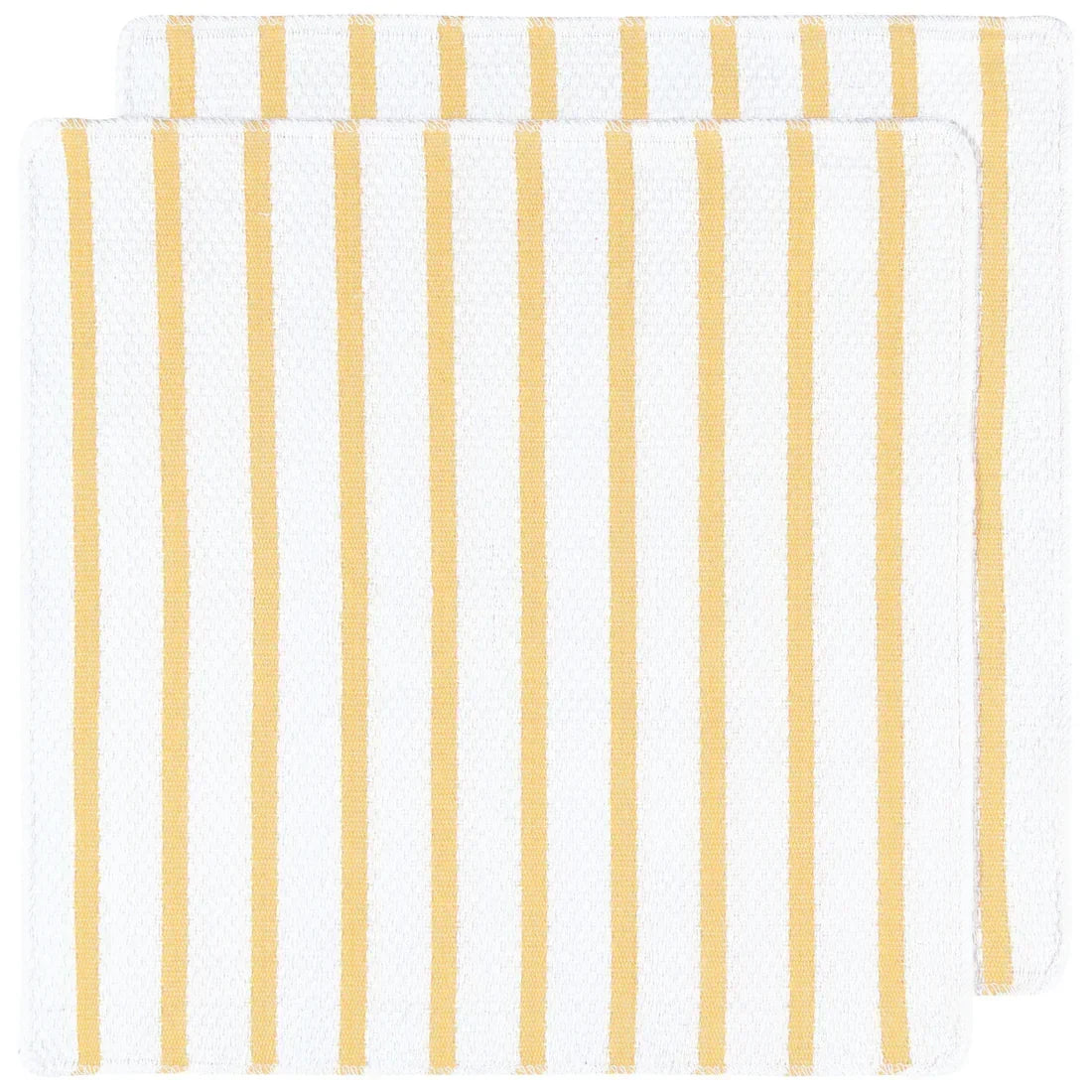 Basketweave Lemon Yellow Dishcloths Set of 2