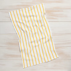 Basketweave Lemon Yellow Dishtowel