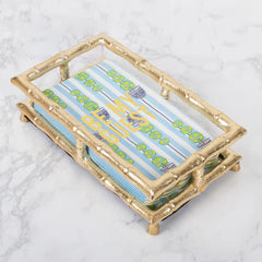 8 Oak Lane Gold Bamboo Guest Towel Tray