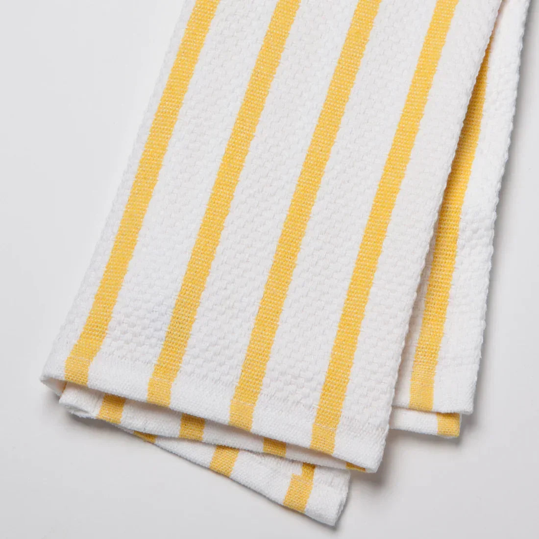 Basketweave Lemon Yellow Dishtowel