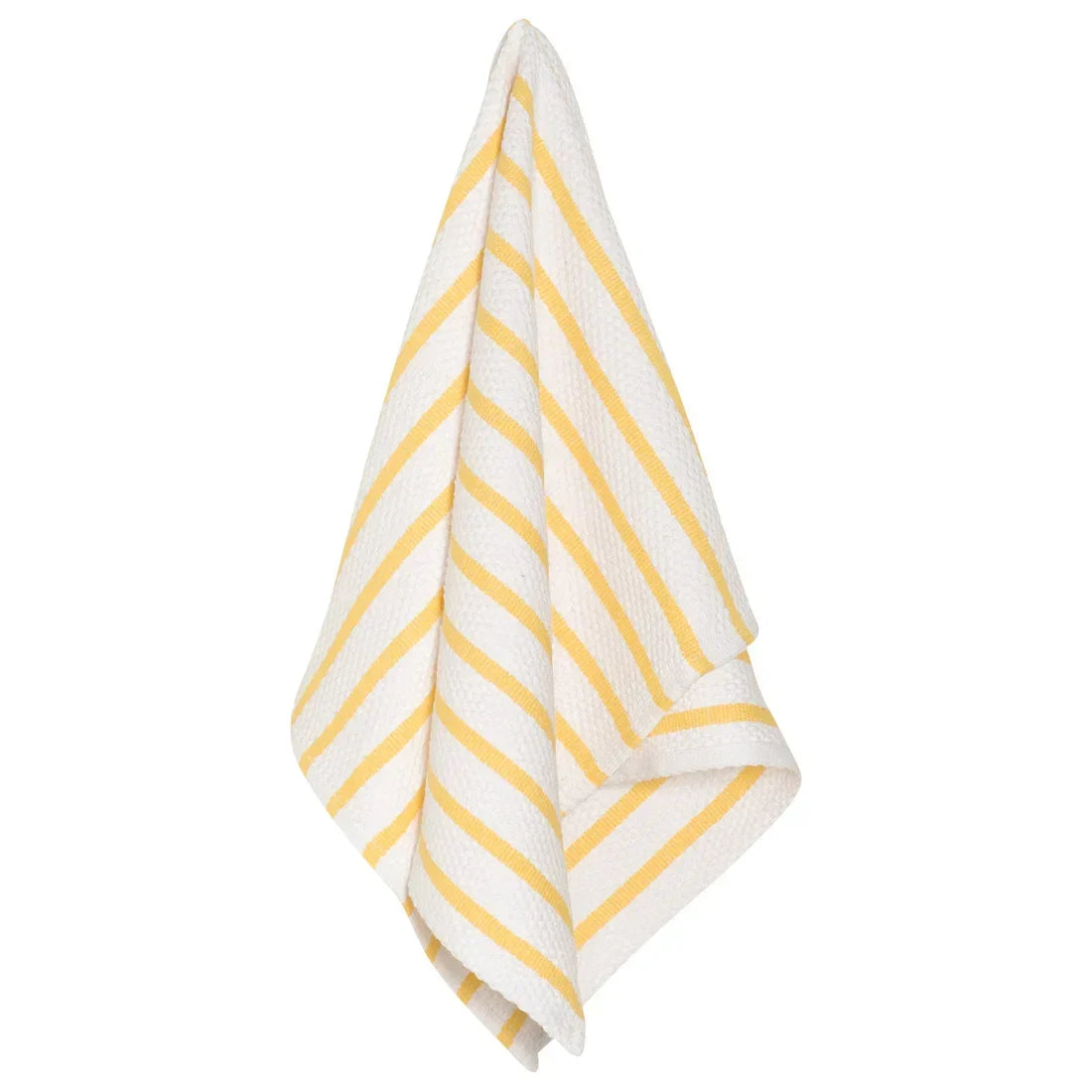 Basketweave Lemon Yellow Dishtowel