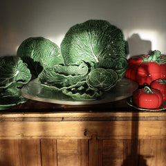 Bordallo Pinheiro Cabbage Leaf with Large Bowl 13"